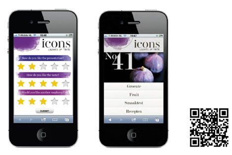 foto voorbeeld smartphone en scan code