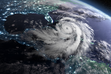 shutterstock_494660788 Wirbelsturm Hurricane Florida Elements of NASA