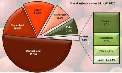 Grafik BLE Markt- und Preisbericht 34 KW 2020 