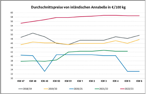 Grafik BLE-Kartoffelmarktbericht KW 06/ 23