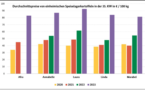 GRafik BLE-Kartoffelmarktbericht KW 35/ 23