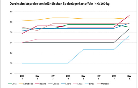 BLE-Kartoffelmarktbericht KW 08/ 23 