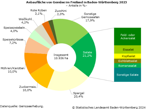 Baden-Württemberg Unterdurchschnittliche Gemüseernte 2023