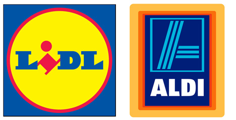 Logos Lidl Aldi