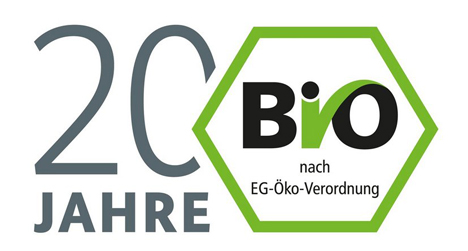 Logo 20 Jahre Bio-Siegel