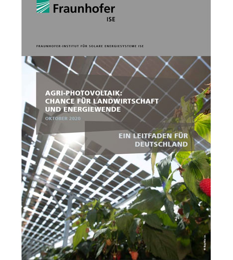 Der vom Fraunhofer ISE herausgegebene Leitfaden zur Agri-Photovoltaik. Foto © Fraunhofer ISE