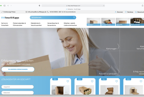 Onlineshop für Verpackungen: Smurfit Kappa verzeichnet hohe Nachfrage