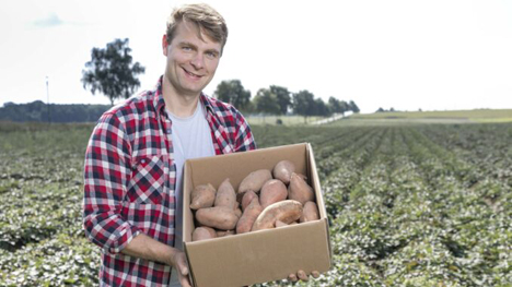 LPD Sönke Strampe verkauft seine Süßkartoffeln direkt an den Endkunden per Paketversand Foto: JQuast