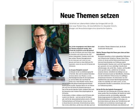 QS-Geschäftsführer Dr. Alexander Hinrichs im Interview. Quelle: QS Qualität und Sicherheit GmbH