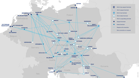 Das Metrans-Netzwerk. Bild © HHLA