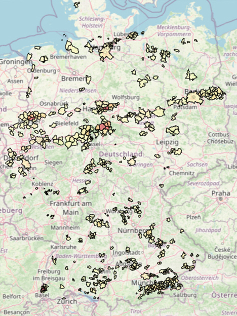 Karte „Schäden in der zweiten Julihälfte“ Foto © Vereinigte Hagel