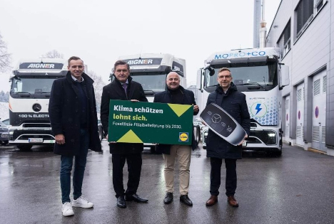 Emissionsfreie Filialbelieferung bis 2030: Lidl Österreich baut E-Flotte weiter aus