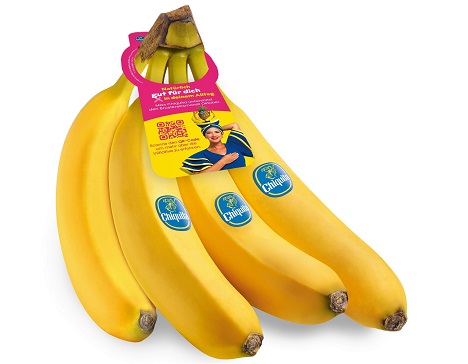 Miss Chiquita färbt den Oktober pink als Aufruf im Handel zum Breast Cancer Awareness Monat