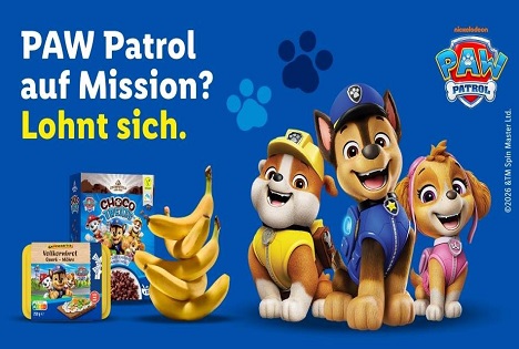 Lidl: Neue Maßstäbe im Kindermarketing – PAW Patrol® Kooperation ausschließlich für Eigenmarkenprodukte nach WHO-Nährwertkriterien