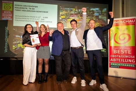 Beste Obst- und Gemüseabteilungen ausgezeichnet für Top-frische Leistungen: SanLucar war dabei
