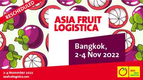 Banner Asia Fruit Logistica findet 2022 wieder in Bangkok statt