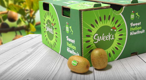 Sweeki Kiwi Verpackung. Foto © Origine Group