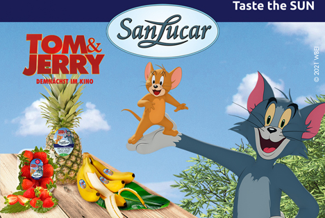 SanLucar macht mit Tom & Jerry Lust auf süße Früchte und schickt eine Familie in den Süden
