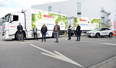 Der Hyundai XCIENT Fuel Cell für SPAR Handels AG. Foto © SPAR Schweiz