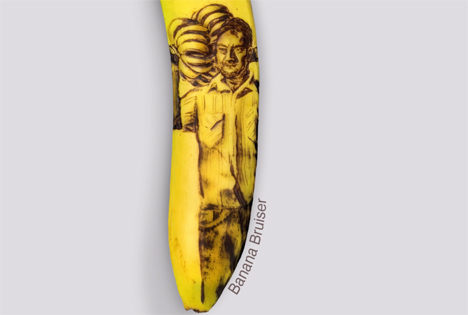 Bananen-Kunst feiert Bananenerzeuger und hebt die ihnen begegnenden Herausforderungen hervor
