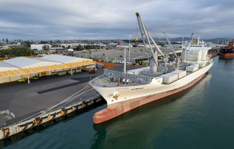 Kühlschiffs MV Kowhai. Foto © Zespri