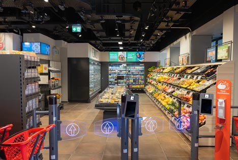 REWE Pick & Go Berlin innen Foto © REWE Markt GmbH