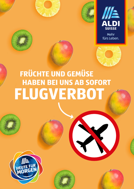 Aldi Suisse verbannt Flugobst und -gemüse Foto © ALDI SUISSE